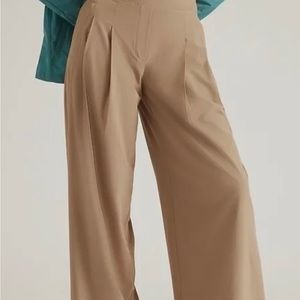Athleta Brooklyn Tan Wide-Leg Pants